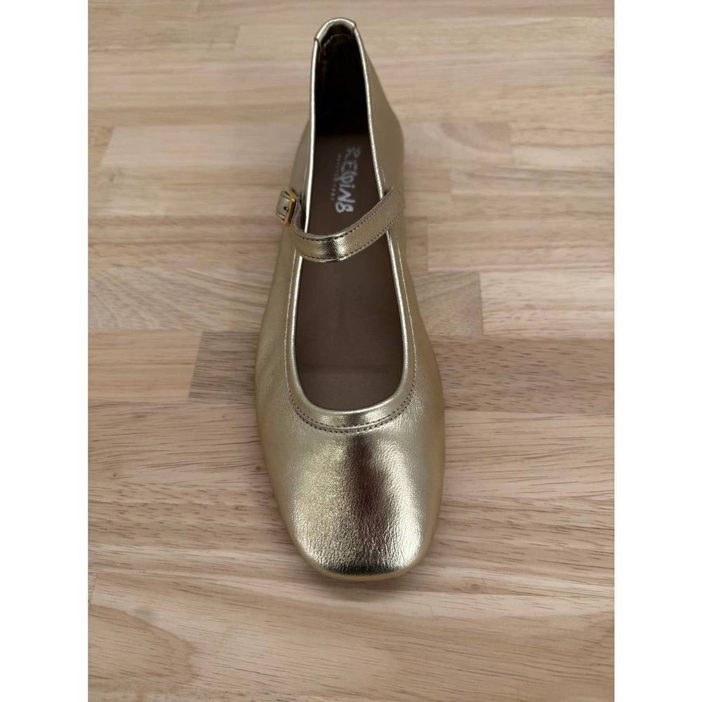 NEW REQINS women's honor sandal in gold metallic babies